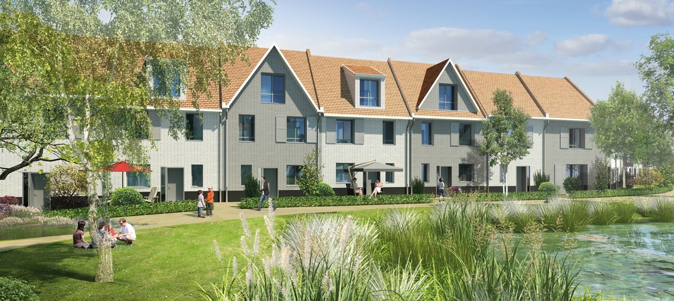 Perspective extérieure du programme Villas Aquarelles situé à Wattignies Perspective extérieure du programme Villas Aquarelles situé à Wattignies