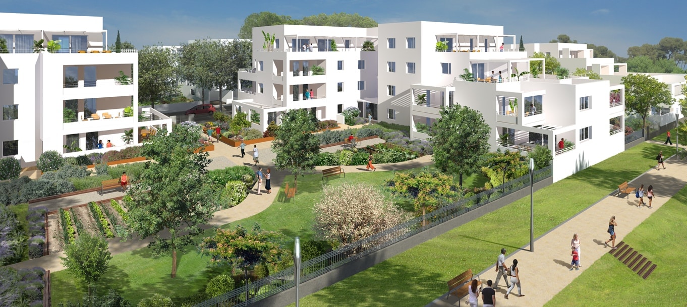Perspective extérieure du programme Park View situé à Montpellier Perspective extérieure du programme Park View situé à Montpellier