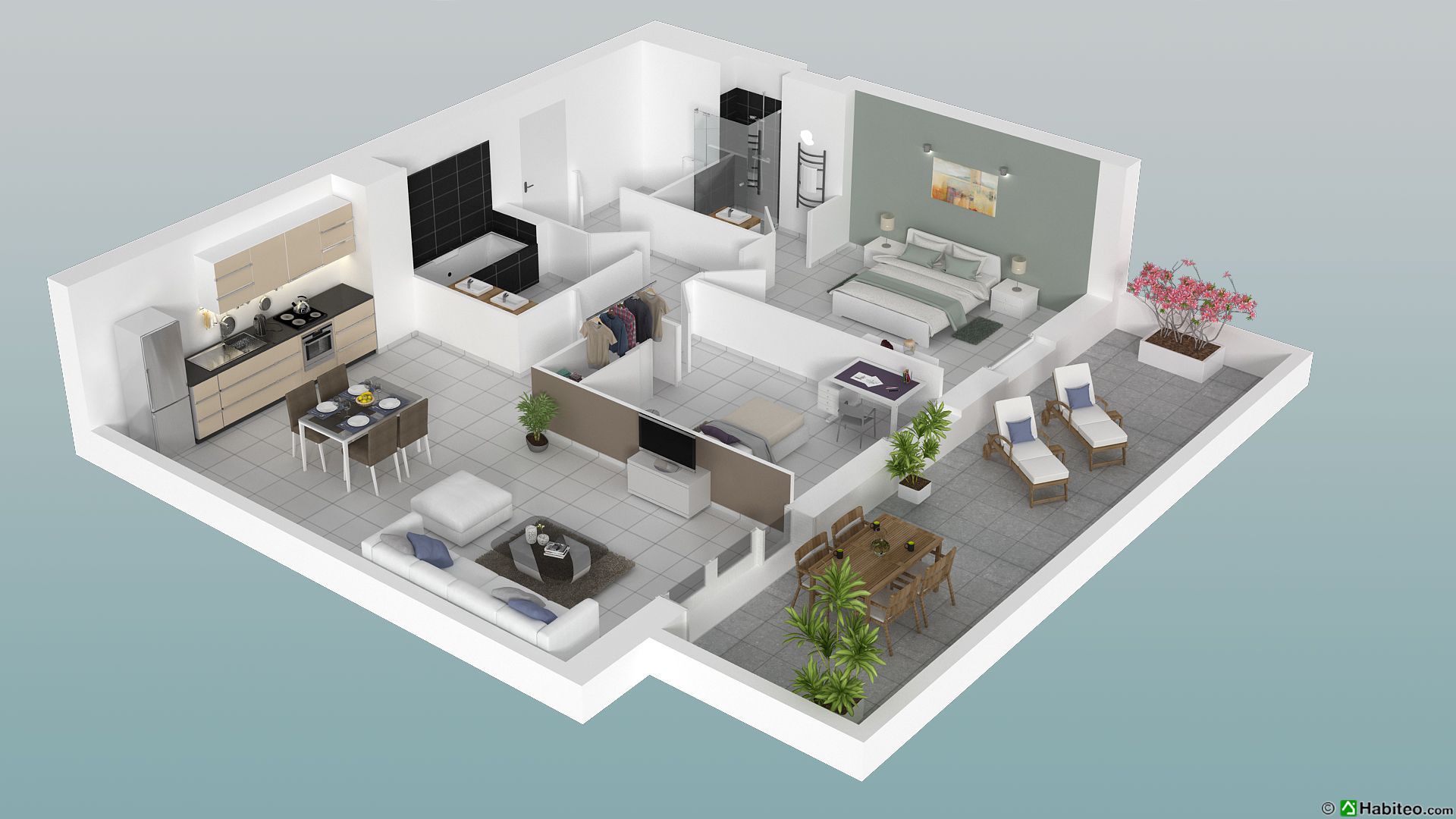 plan d un appartement de 3 pièces