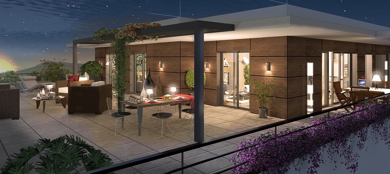 Vue intérieure d’un appartement 4 pièces de la résidence Villa Palatine à Veigy-Foncenex (Haute-Savoie) Vue intérieure d’un appartement 4 pièces de la résidence Villa Palatine à Veigy-Foncenex (Haute-Savoie)