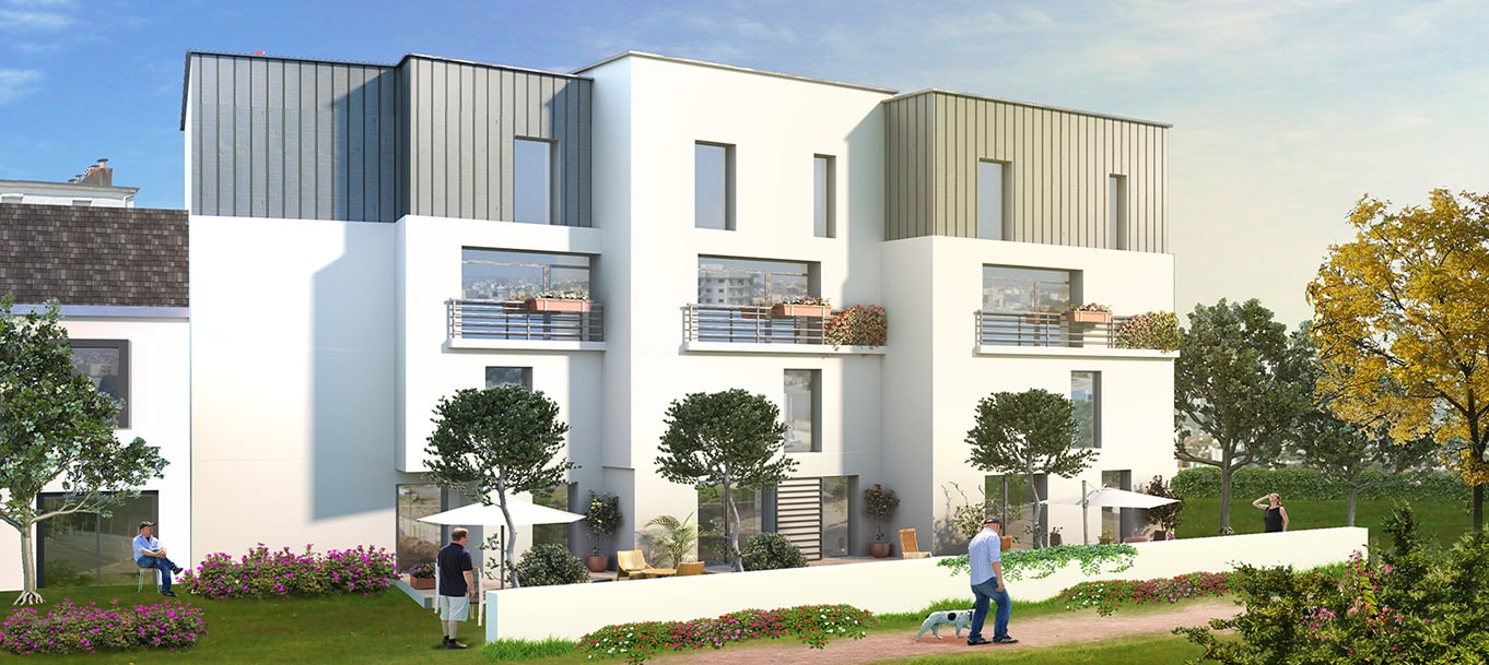 Vue extérieur de la résidence Ecrin des chênes située à Nantes Vue extérieur de la résidence Ecrin des chênes située à Nantes