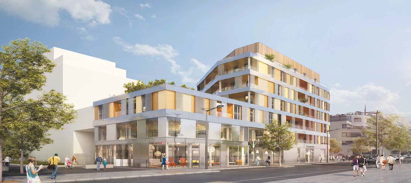 Perspective extérieur de la résidence Appartements Lux située à Lyon Perspective extérieur de la résidence Appartements Lux située à Lyon