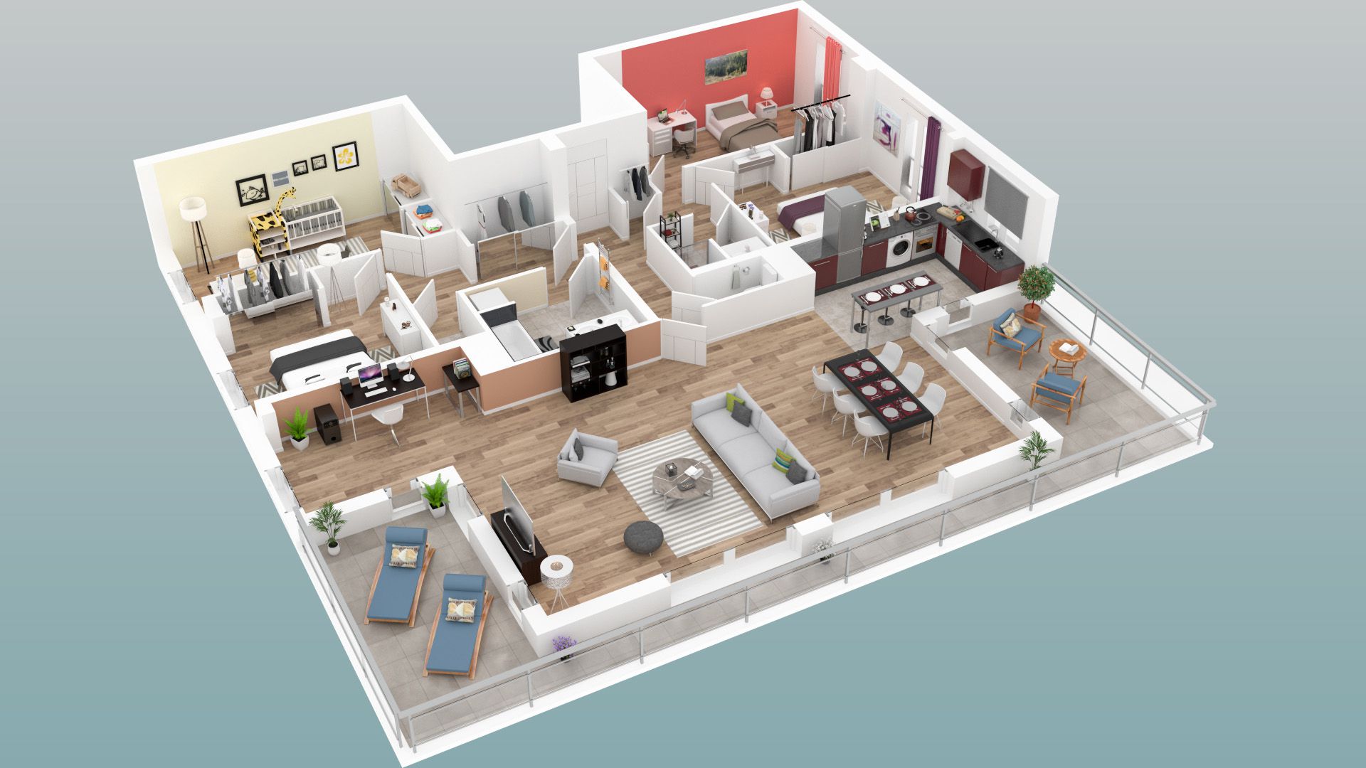 plan appartement 7 pieces