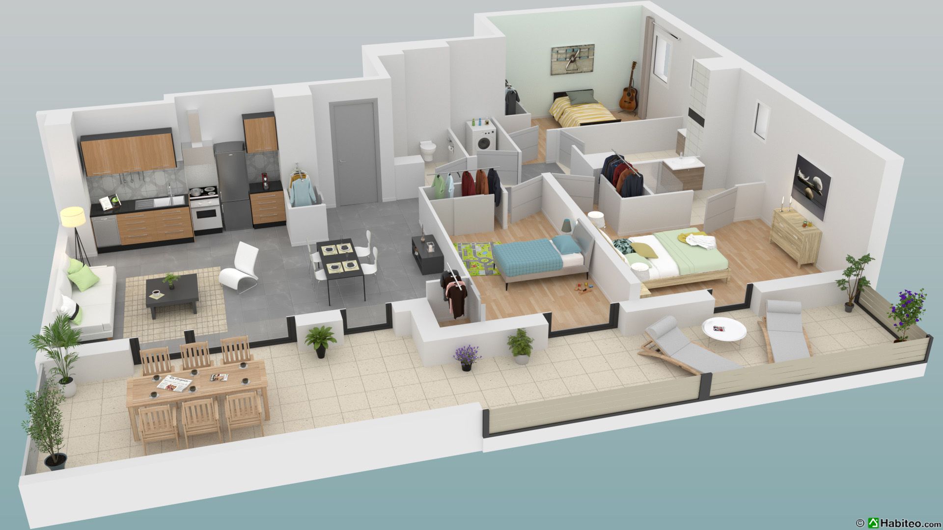 plan d'appartement moderne