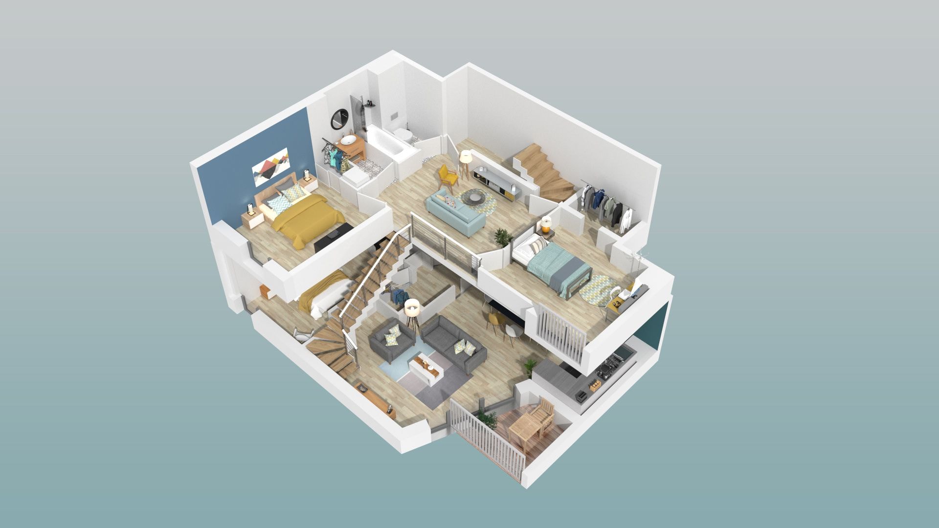  plan appartement duplex  3d Infos et ressources