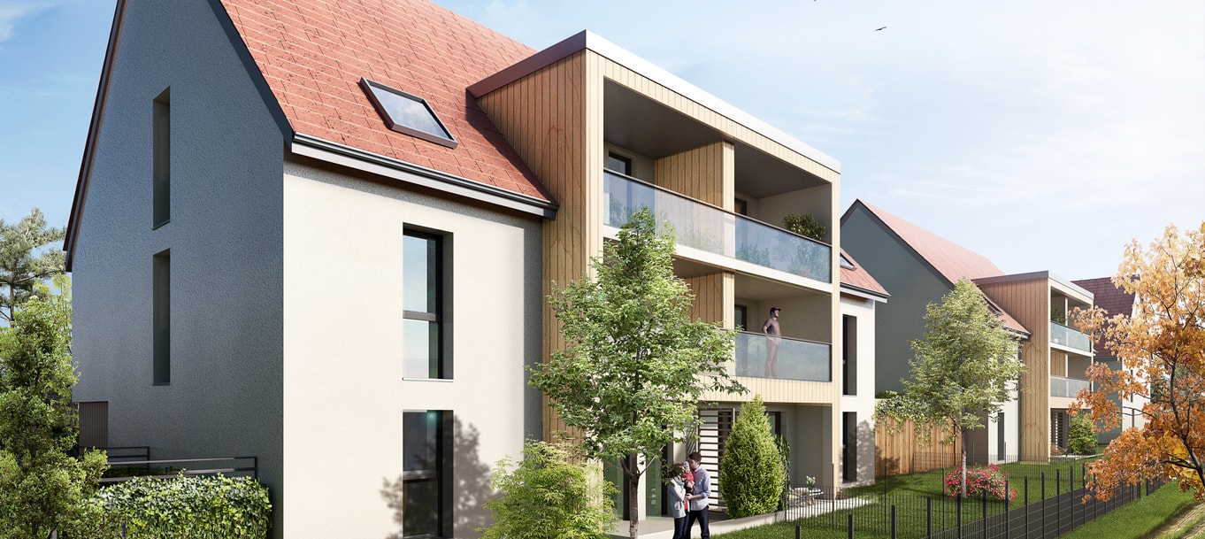 Perspective du programme Le Clos du Verger situé à Eckwersheim Perspective du programme Le Clos du Verger situé à Eckwersheim